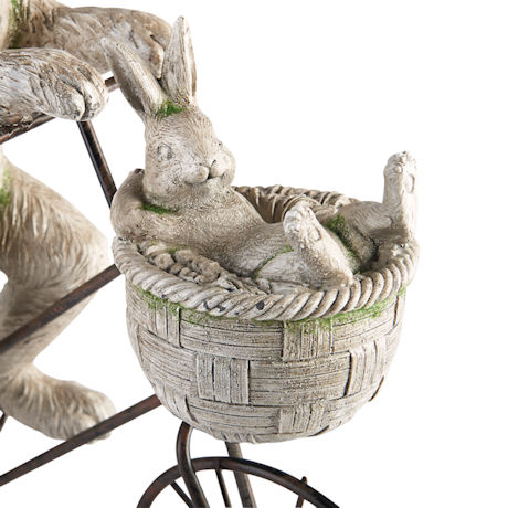 Product image for Cycling Rabbits Garden Sculpture