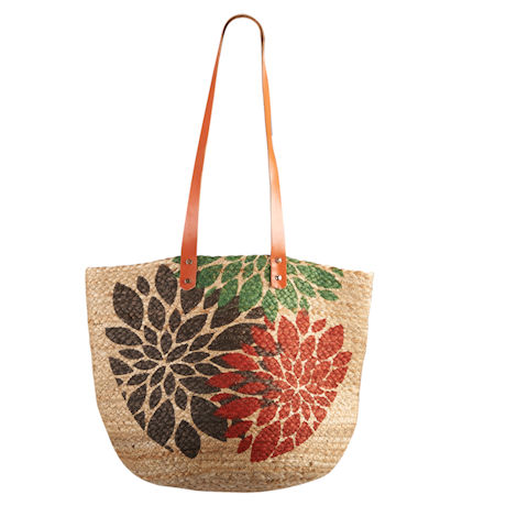 Product image for Dahlias Jute Tote Bag