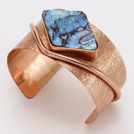 Abalone and Copper Cuff Bracelet