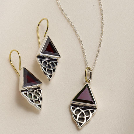 Product image for Celtic Garnet Earrings
