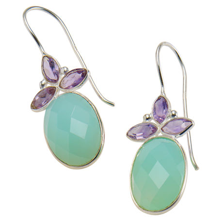 Product image for Amethyst and Chalcedony Earrings