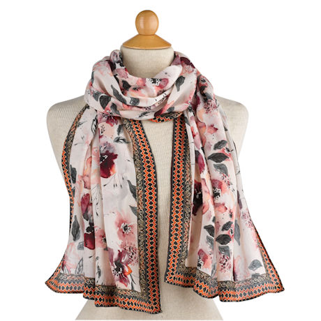 Product image for Watercolor Flowers Scarf