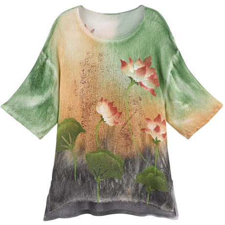 Product image for Hand-Painted Lotus Tunic