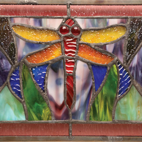 Product image for Dragonfly Stained Glass Window Panel 