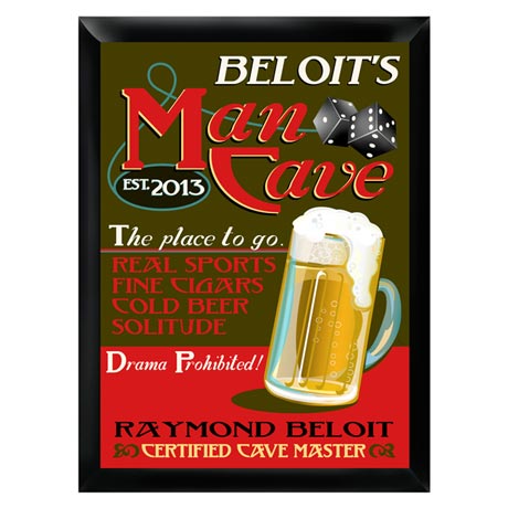 Product image for Personalized Man Cave Pub Sign