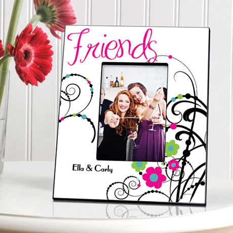 Personalized Cheerful Onyx Friendship Picture Frame