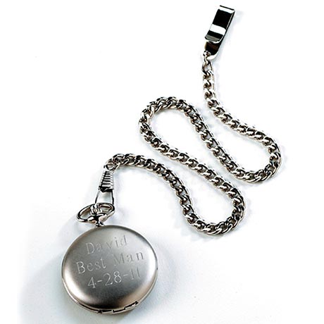 Product image for Brushed Silver Pocket Watch