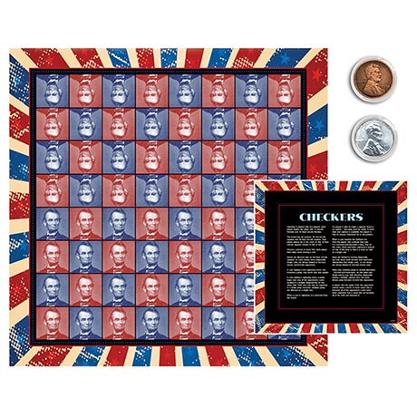 Product image for Lincoln Coin Checkers Set