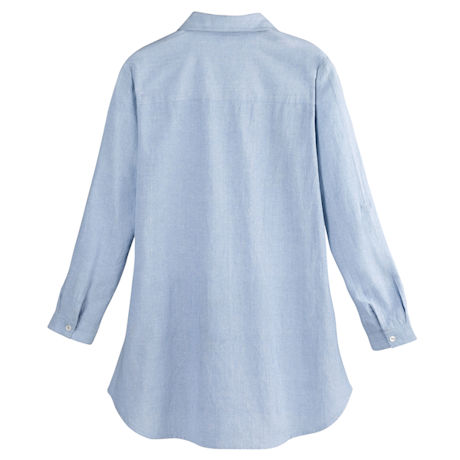 Embroidered Chambray Tunic