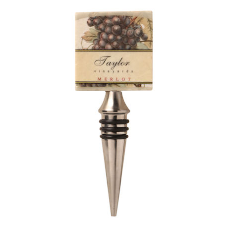 Product image for Personalized Tumbled Marble Wine Bottle Stopper