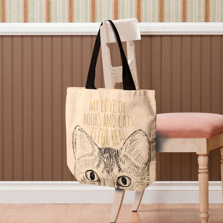 Product image for Books and Cats Canvas Tote