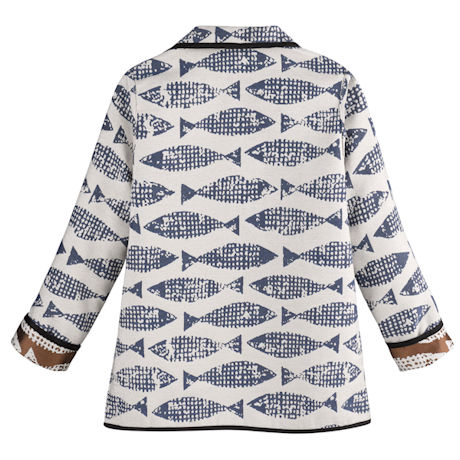 Reversible Fish Jacquard Jacket