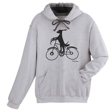 Product image for Cycling Dog Striped Hoodie