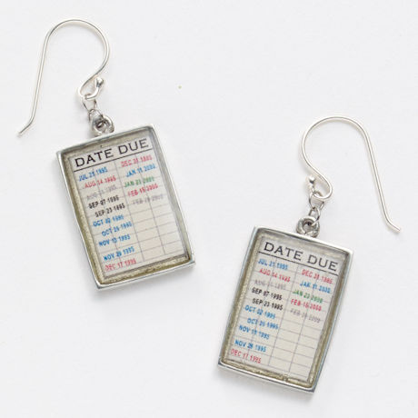 Product image for Library Checkout Card Earrings 