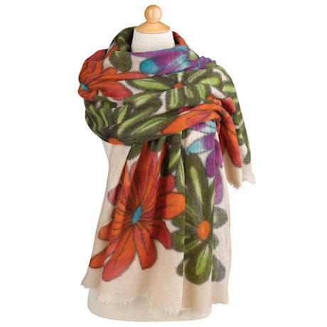 Product image for Gerbera Daisies Wool Scarf 