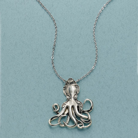Silver Spoon Octopus Necklace