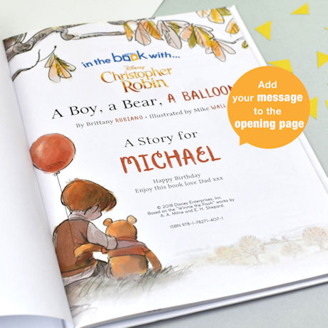 Product image for Personalized Christopher Robin: A Boy, A Bear, A Balloon Book