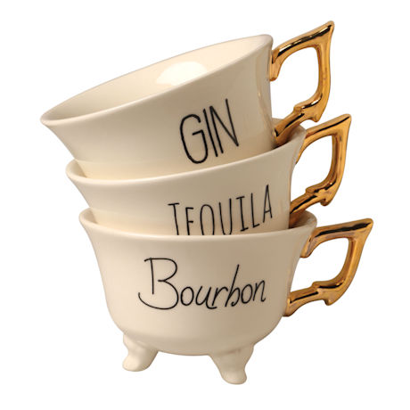 Wine and Spirits Footed Cups Set