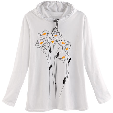 Product image for Marushka Daisies Hooded T-shirt