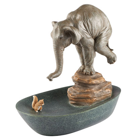 Elephant and Squirrel Table Fountain