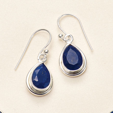 Blue Lapis Teardrop Earrings