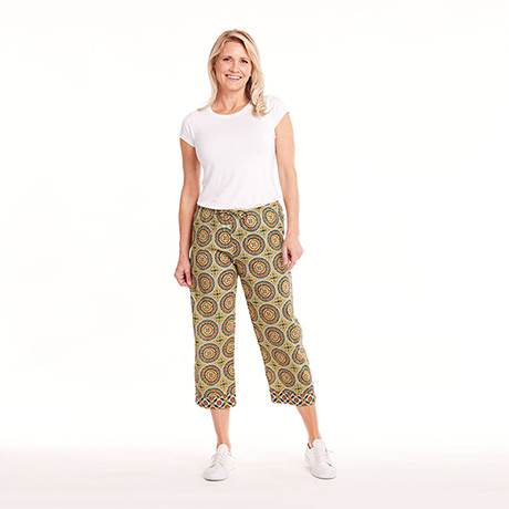 Product image for Soft Cotton Lounge Capris - Gold