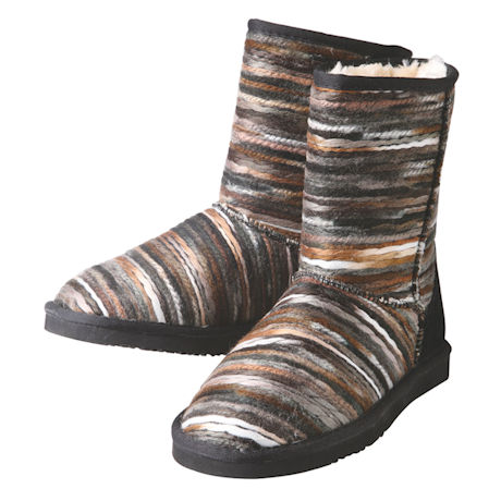 Smokey Stripe Fleece Lined Boot