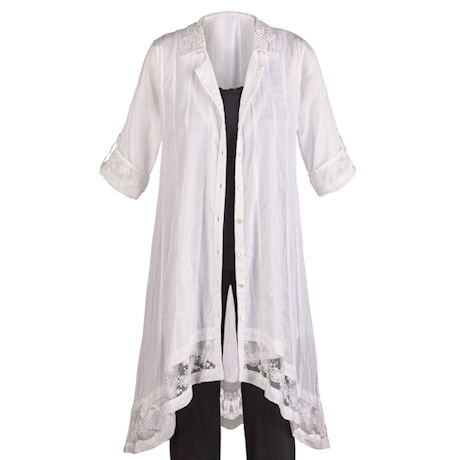 Dove Lace Duster