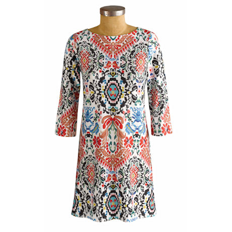 Product image for Blue Aztec Print Tunic Top