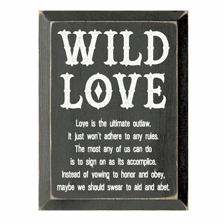 Wild Love Plaque