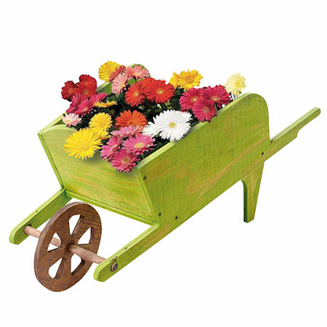 Wooden Wheelbarrow Planter
