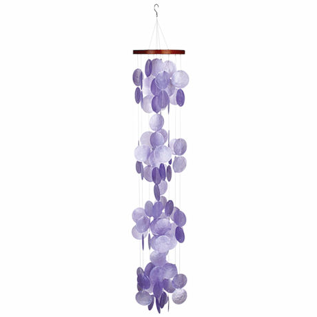 Product image for Violet Capiz Waterfall Chimes