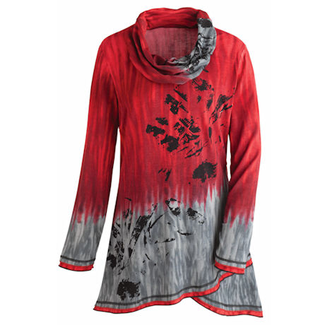 Product image for Red Sky Cowl Tunic Top
