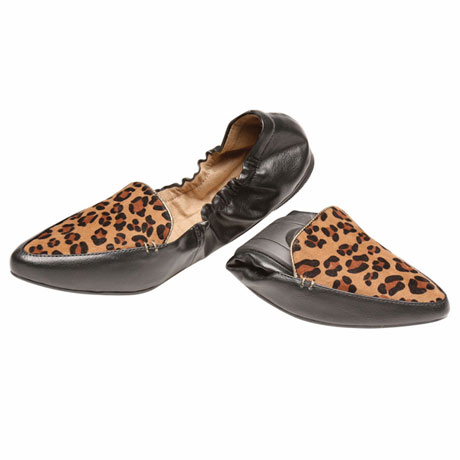 Leopard Print Foldable Travel Shoe