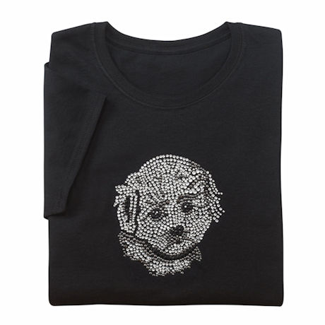 Rhinestone Dog Ladies T-Shirts