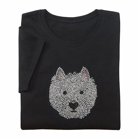 Rhinestone Dog Ladies T-Shirts