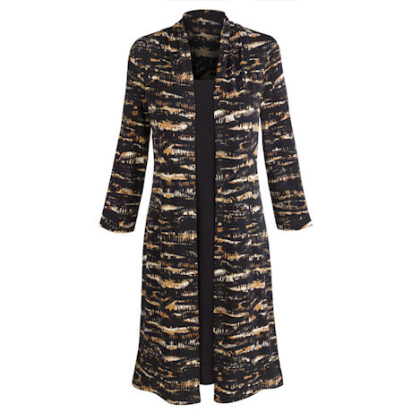 Product image for Long Print Jacket With Attached Dress