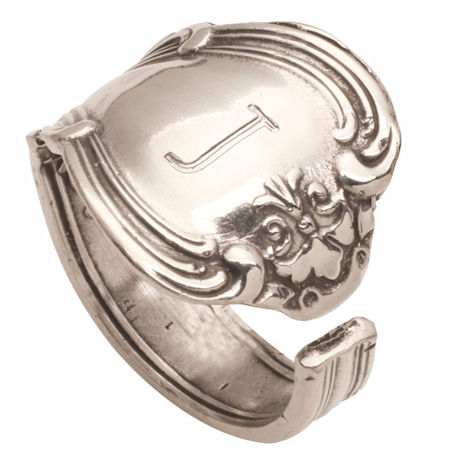 Personalized Silver Spoon Ring