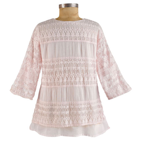 Product image for Powdery Pink Tunic Top