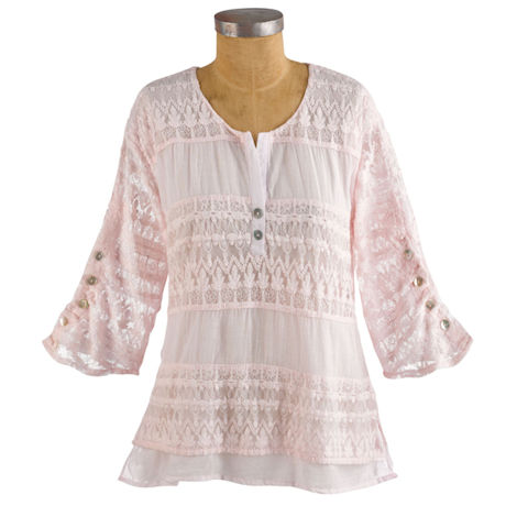 Product image for Powdery Pink Tunic Top