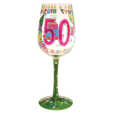 Milestone Birthday Wine Glasses