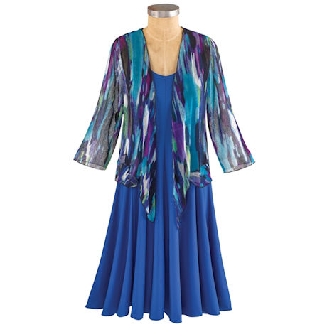 Product image for Oceana Blue Tank Dress With Jacket