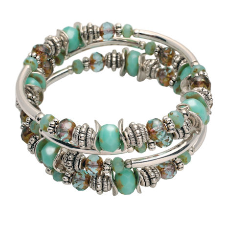 Product image for Turquoise Memorywire Wrap Bracelet