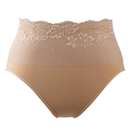 Product image for Seamless Brief With Lace Overlay