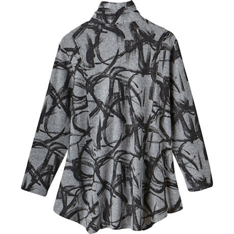 Brushstrokes Button-Front Tunic