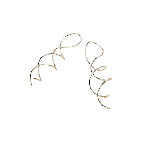Gold Wiggle Wire Earrings