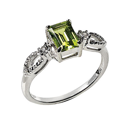 Product image for Peridot & White Topaz Ring