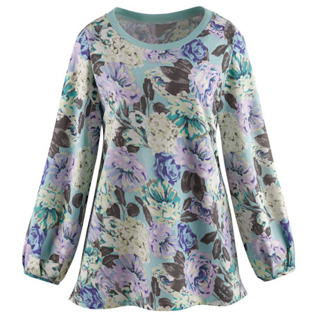 Perfectly Minty Floral Sweatshirt