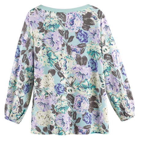 Perfectly Minty Floral Sweatshirt