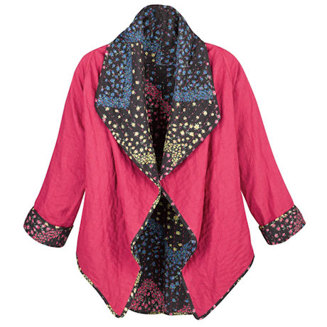 Cherry Pink Reversible Oversized Jacket